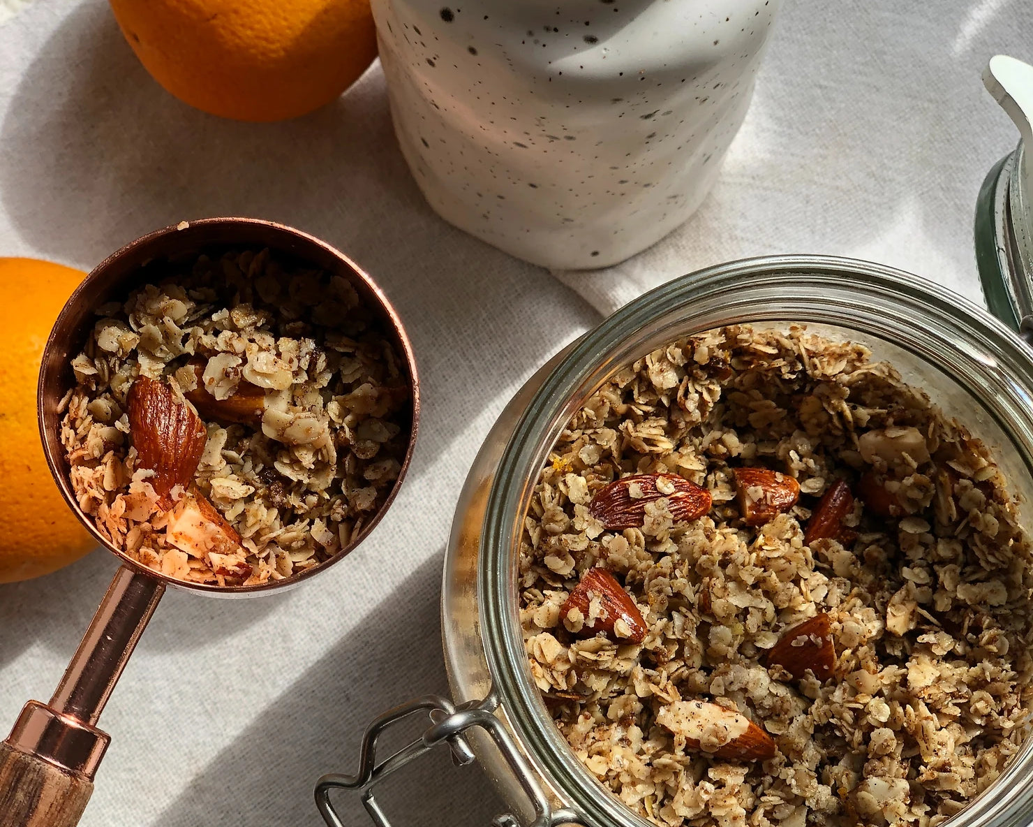 Orangen-Mandel Granola (Vegan)